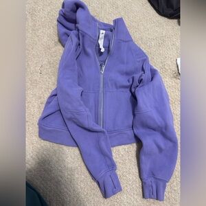 Purple Lululemon Cropped Scuba Hoodie